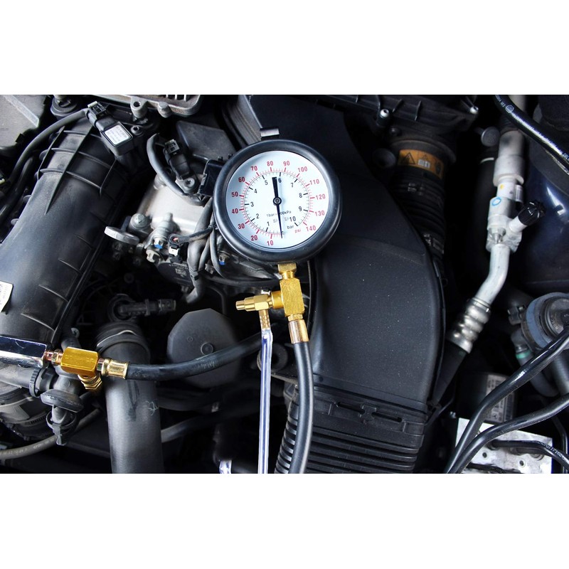 BETOOLL Pro Fuel Injection Pressure Tester Kit Gauge 0-140 PSI