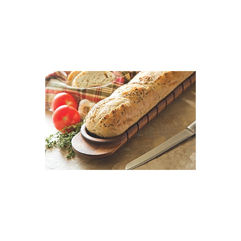 Ironwood Gourmet Avignon French Bread Miter, Acacia Wood, 1.75 x