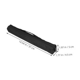 Kisangel 3pcs Portable Recorder Flute Case Black Oxford Fabric Instrument Storage Handbag with Ergonomic Handle for Soprano Saxophone Clarinet and Wind Instruments