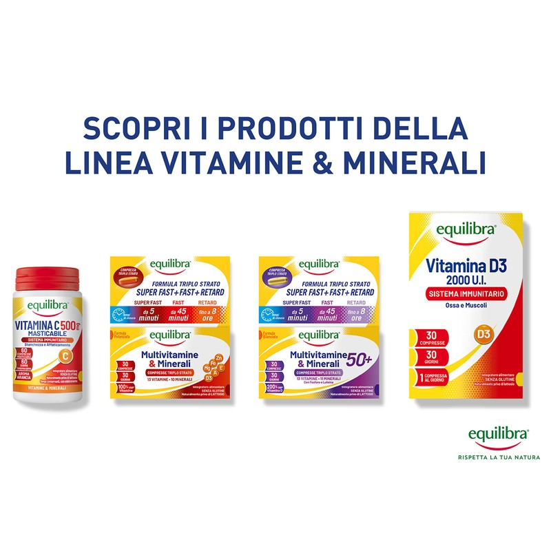 Equilibra Integratori Alimentari, Vitamina D3, Integratore Vitamina D3 per la