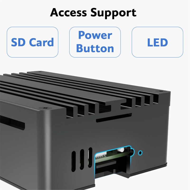 Akasa Pi-5 Pro, Aluminum Raspberry Pi 5 Case with heatsink,