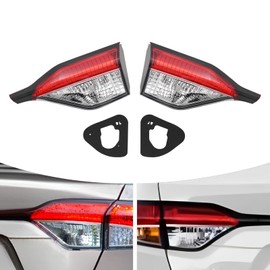 1 Pair Halogen Inner Tail Light Assembly for 2020 2021 Toyota Corolla L/LE/SE, 8159002750, 8158002B60, Left & Right Taillight Rear Tail Lamp, Inner Trunk Lid Tail Lights (Driver + Passenger Side)