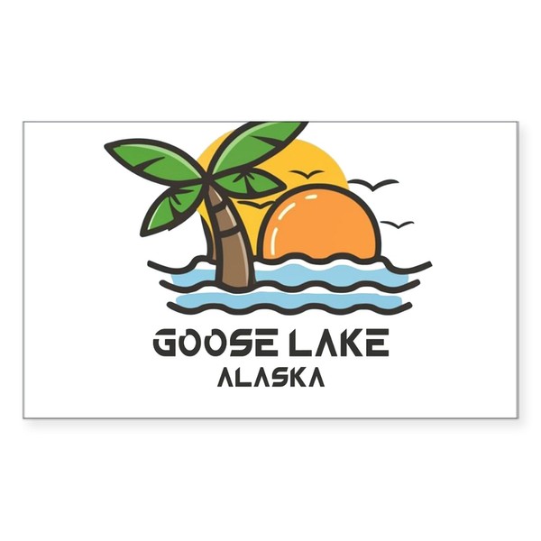 CafePress Alaska Goose Lake Sticker Rectangle Bumper Sticker Car Decal