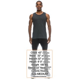 JC DISTRO Mens Hipster Hip Hop Basic Tank Top Soft Premium Cotton Jersey Shirts Charcoalh X-Large