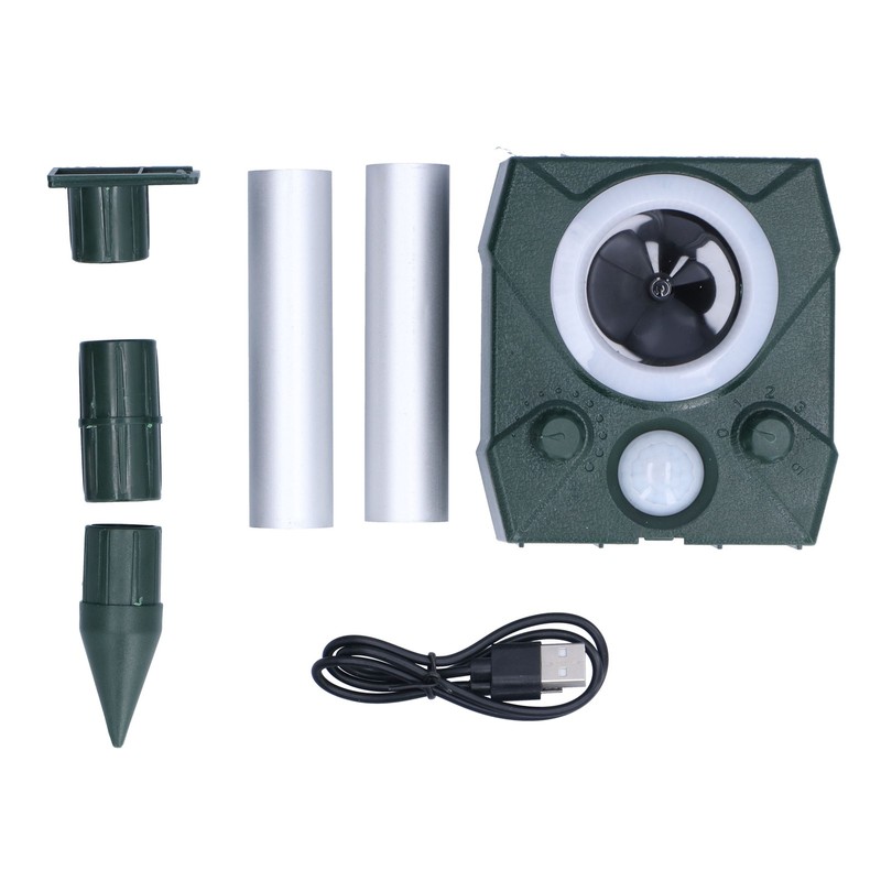 Solar Animal Repeller Smart Ultrasonic Mouse Animal Repellent for Farm
