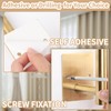OCIOLI 2 Pack No Drill Curtain Holdbacks - Self-Adhesive/Screw-in Metal