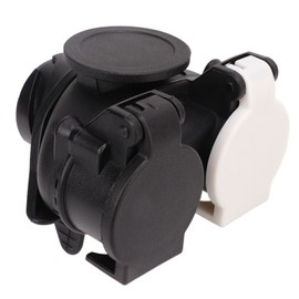 13 Pin to 7 Pin Trailer Plug Adapter Dual Socket Plug Conversion Adapter for All Trailer Plugs