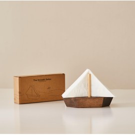 Wooden Sailboat Napkin Holder - Decorative Tabletop Napkin Dispenser with Nautical Design, Perfect for Home and Kitchen Decor