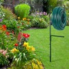 Tandefio Metal Outdoor Hose Holder Ground Mounted Freestanding Hose Hanger