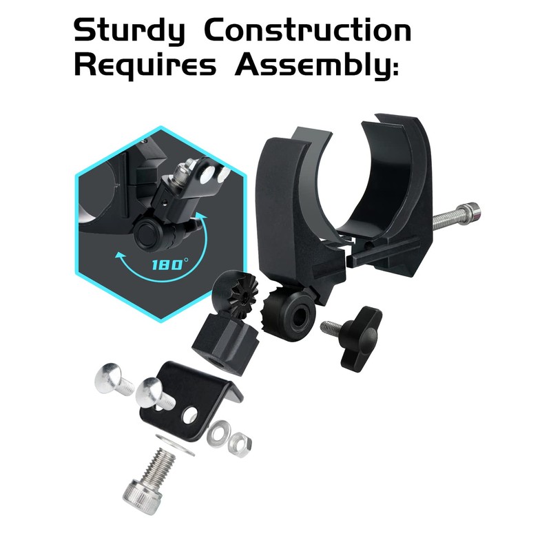 Lupar UTV Chase Lightbars C-Clamp Mounting Bracket Universal Fits 1.75"