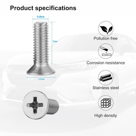 20pcs Brake Disc Rotor Screws, Stainless Steel Car Brake Disc Screw 93600-06014-0H Automotive Rotor Bolts Front and Rear Set Screws