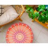 Mandala Life ART Floor Cushion Large with Ponpon Boho Chic