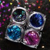 Minejinネイルアートキラキラスパンコール蝶スパンコールアクリル3 Dステッカーステッカー12色