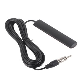 Car Antenna, ANT‑309 Universal Car FM Radio Antenna Hidden Patch Aerial Windscreen Mount 5M Cable Motorcycle Vehicle Truck SUV Pickup Radio Antenna Audio HD Radio Tuner Amplifier