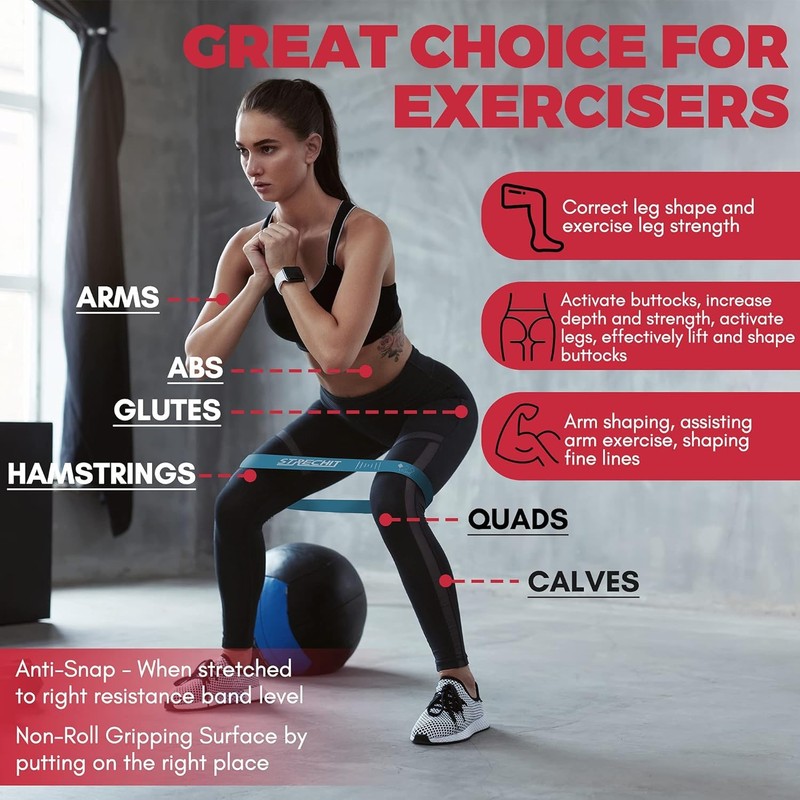 Resistance Bands for Men & Women with Different Resistance Levels