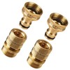 Garden Hose Quick Connect Fittings ¾ Inch GHT Solid Brass