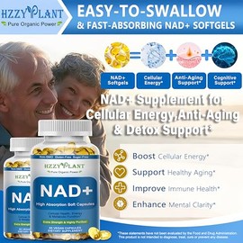 Suplemento NAD+, suplementos NAD de alta absorción para mujeres para energía celular, salud de enfoque inmunológico, cápsulas de cápsulas de resveratr