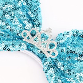 DRESHOW 2 Pack Mouse Ears Bow Headbands Glitter Party Decoration Cosplay Costume for Women