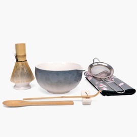 Joyscale Matcha Whisk Set, Matcha Set Whisk And Bowl, 8 Pcs Matcha Kit Set(Hammered Texture Design), 16 OZ, Japanese Matcha Tea Set, Matcha Making Kit Gifts for Tea Lovers(Dark Gray)