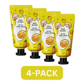 Egg Planet Yuja Hand Cream 4-Pack Refreshing Citrus Hand Lotion 30ml x 4