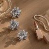 3 PCS Vintage Rhinestone Hair Clips Gray Metal Flower Claw