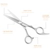 6 Inch Professional Straight Hair Cutting Scissors Stainless Steel Sharp