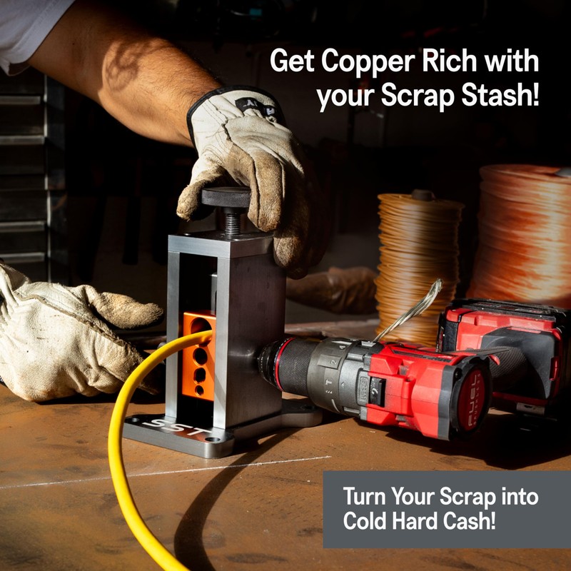 SST - Wire Stripping Machine - Drill-Powered Scrap Wire Stripper