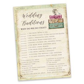 Inkdotpot 50-Pack Travelling Why Do We Do That Bridal Wedding Shower Game Bachelorette Party Activity Game Cards