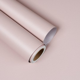 YENHOME Pink Wallpaper Self Adhesive Pastel Pink Contact Paper Peel and Stick Wallpaper Textured for Girls Bedroom Vinyl Removable Contact Paper for Cabinets Desk Dresser Drawers Matte 17.7"X200"