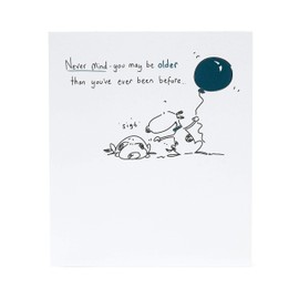 UK Greetings Funny Birthday Card for Him/Her/Friend with Envelope - Humourous Design with Dog Cartoon and Age Joke