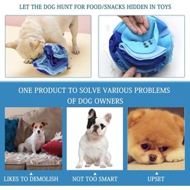 Dog Snuffle Ball, Interactive Dog Toys Ball Dog Brain Stimulating Puzzle Toys for Dogs Enrichment Game Feeding Mat Slow Feeder Stress Relief Toy
