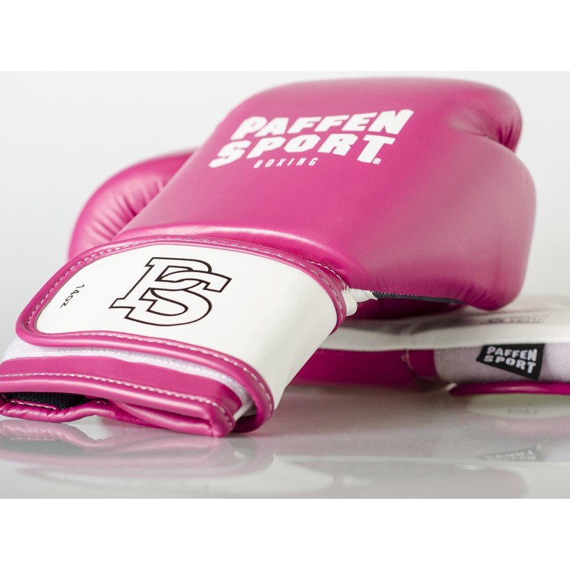 Paffen Sport «FIT» Boxing Gloves for Training, Pink/White, 8UZ