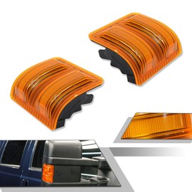 GTINTHEBOX Mirror Turn Signal Marker Light Housing Assembly for 2008-2016 Ford F250 F350 F450 Super Duty,Amber Lens