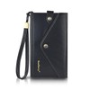 FuninCrea Long Wallet for Woman with Wrist Strap for Cell