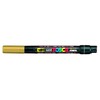 Posca UNI-BALL PCF-350 BRUSH TIP MARKER - GOLD - SINGLE