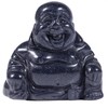 Amogeeli Blue Sand Stone Carved Small Happy Buddha Figurine for