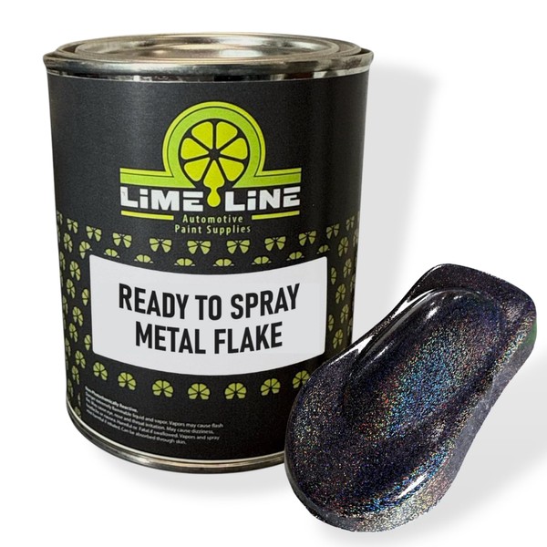 LiME LiNE Silver Rainbow Iridescent Metal Flake Automotive Basecoat- No