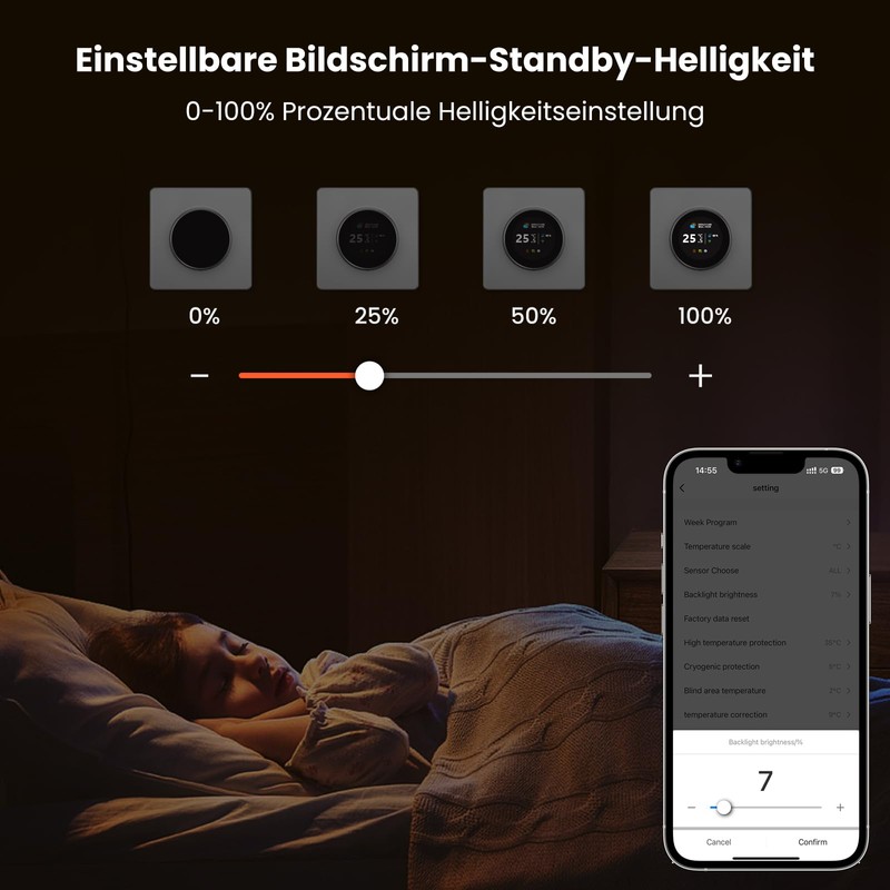 MIUCDA Smart Button Thermostat WiFi for Water Underfloor Heating Thermostat