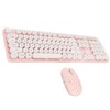 Wireless Keyboard and Mouse Combo Pure Color Retro 2.4G Wireless