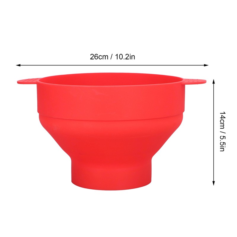 Large Microwave Popcorn Popper with Lid Handle BPA Free Foldable