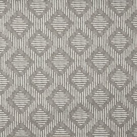 Kt KILOtela - Digitally Printed Half Panama Organic Cotton Canvas Fabric Standard 100 by Oeko-Tex, 100 cm Length x 280 cm Width, Geometric Uluru, Diamond - Brown - 1 Metre