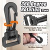 Murtenze 12PACK Plastic Swivel Snap Hook Clips, 1-1/2 Inch Rotary