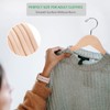Nature Smile 20 Pack Unfinished Natural Solid Wooden Clothes Hangers