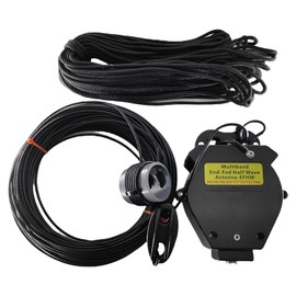 JYR8010-400W End Fed Half Wave Antenna, 400W Shortwave Radio Antenna for Ham Radio, 8 Band 10 m 12 m 15 m 17 m 20 m 30 m 40 m 80 m Long Wire, 1:64 Balun No Tuning