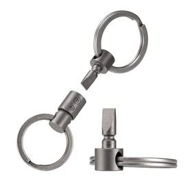 KeyUnity KA46 Titanium Quick Release Keychain with Locking Flathead Screwdriver – CNC Machined Key Holder, Ultra-Lightweight, Rust-Proof, EDC Key Organizer for Home, Office, Outdoor Gear