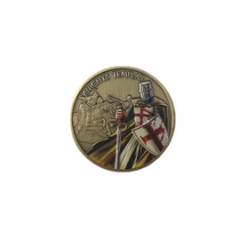 Knights Templar Put on The Whole Armor of God Challenge Coin Prayer Ephesians 6:13-17 Commemorative Coin - Antique Bronze