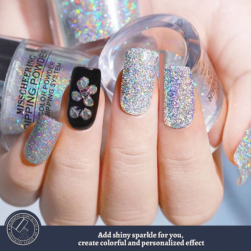 LOMIMOS Silver Extra Fine Glitter,150G/5.29OZ Iridescent Ultra Thin Metallic Glitter