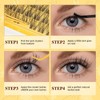 QUEWEL Natural Cluster Lashes D Curl Wispy Eyelash Clusters Mix
