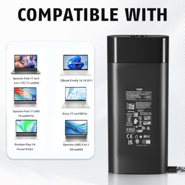 100W USB-C Charger for HP Spectre Fold 17 x360 16-aa0047nr Pavilion Plus 14 14-ew1010nr HP ZBook Firefly 16 G11 G10 G9 Envy 17-cw1087nr 17-cw1000 TPN-LA31 N57041-001 N56858-001 AC Adapter