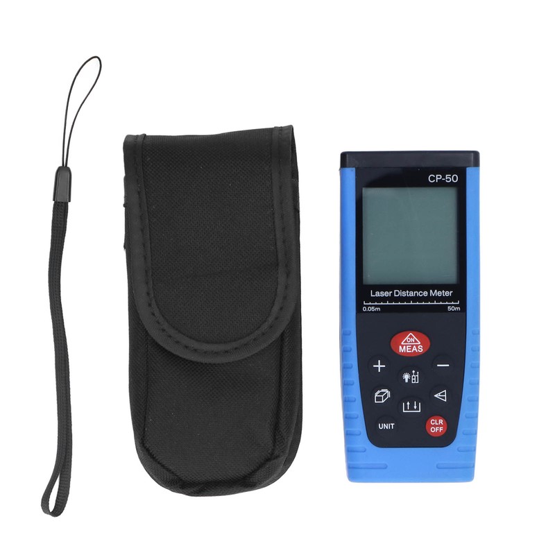 165ft Laser Distance Measure M in Ft Handheld Waterproof Laser